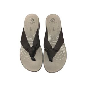 Clarks Cloudstepper Arla Glison Thong Sandals Black Size 8